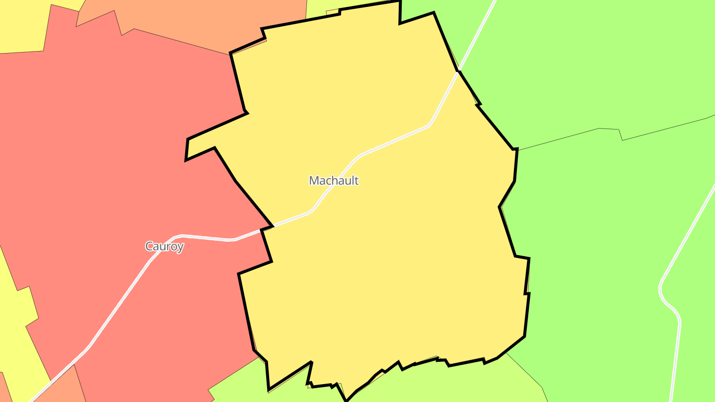Carte des prix de l'immobilier Machault