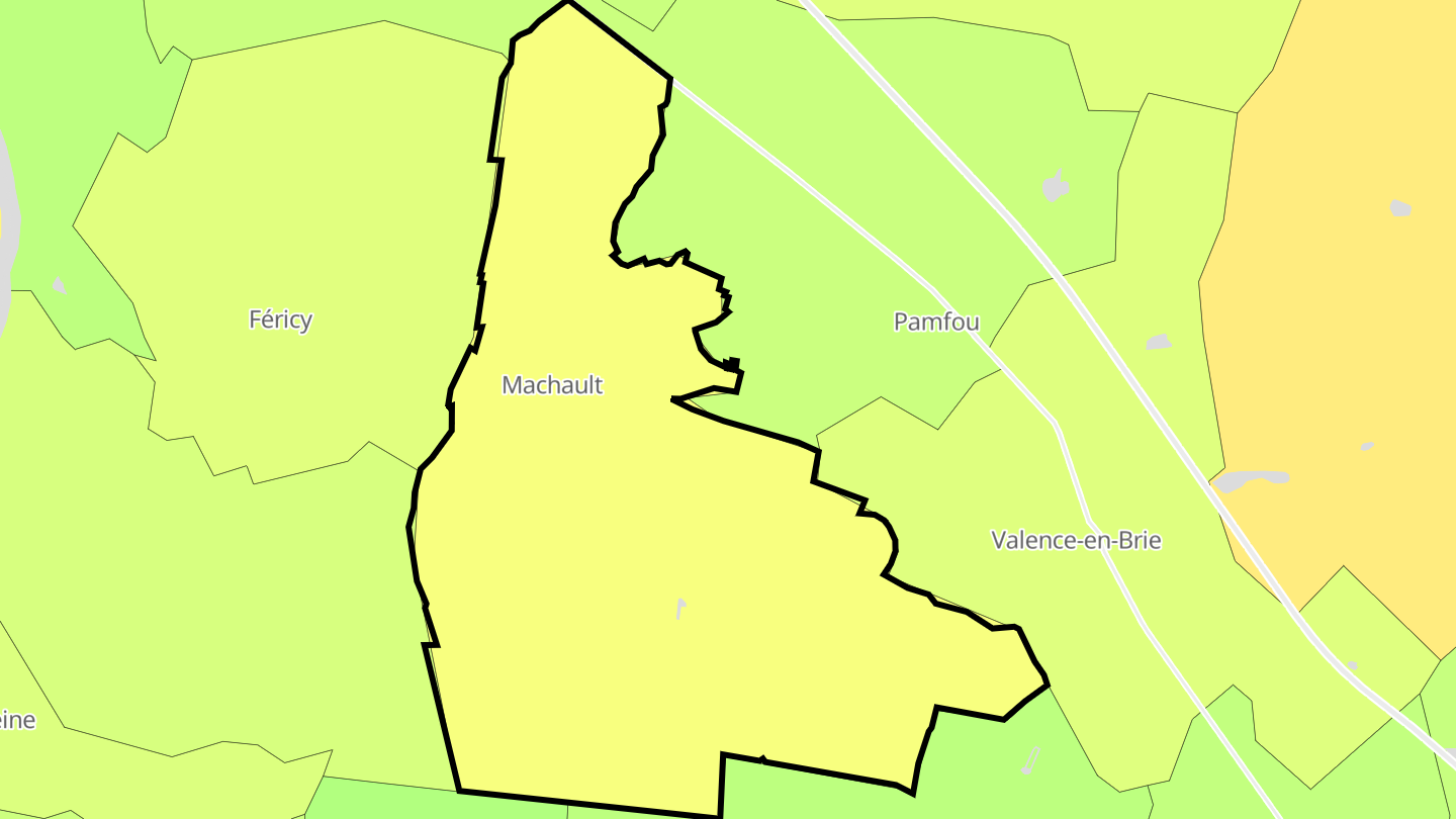 Carte des prix de l'immobilier Machault