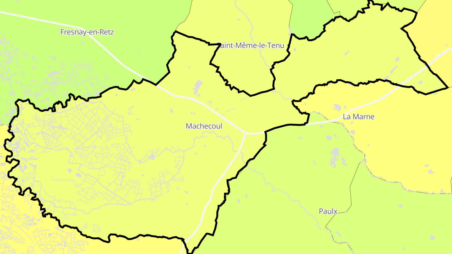 Carte des prix de l'immobilier Machecoul