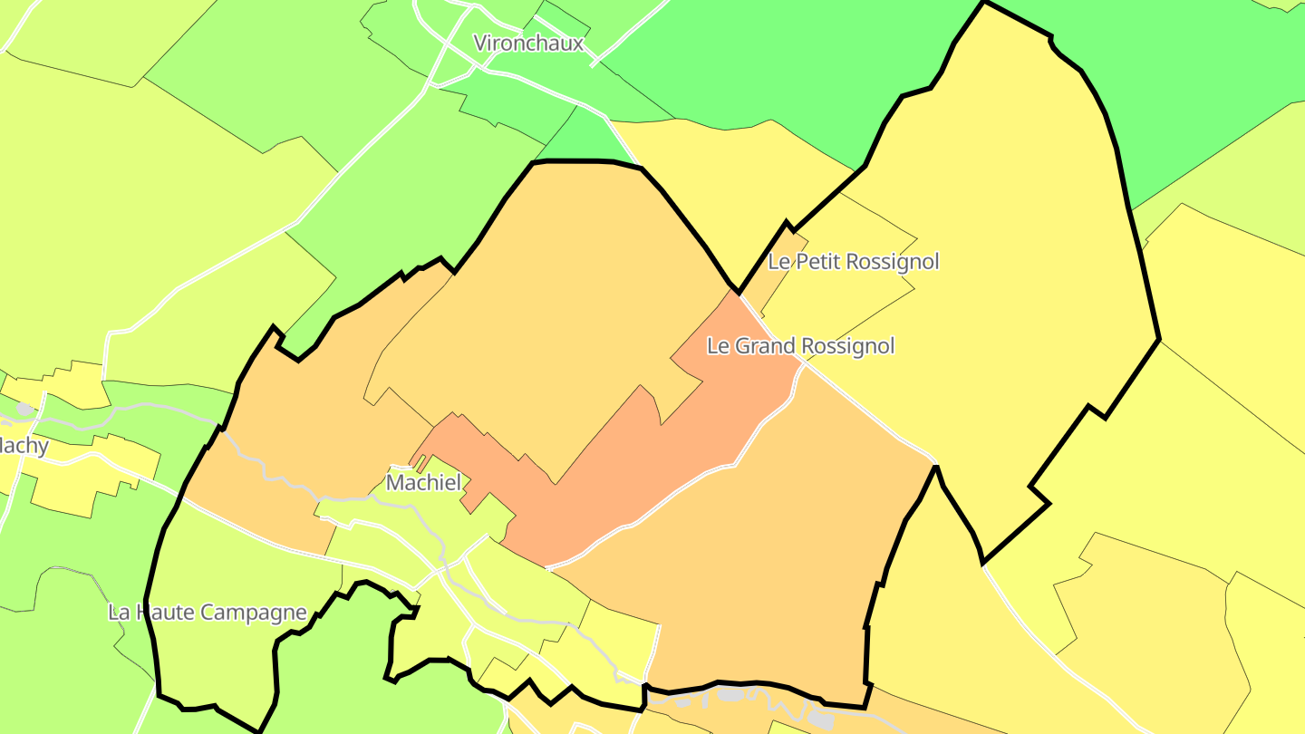 Carte des prix de l'immobilier Machiel