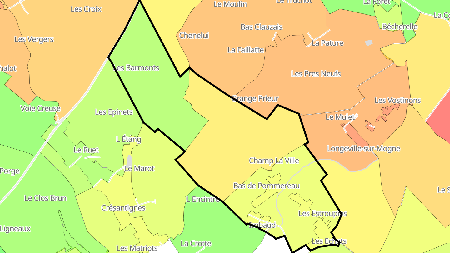 Carte des prix de l'immobilier Machy
