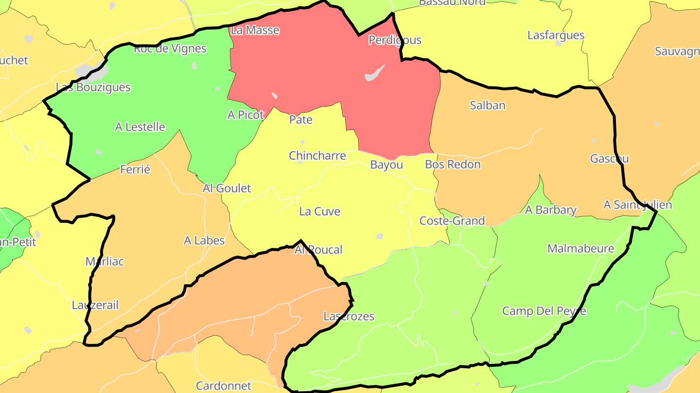 Carte des prix de l'immobilier Madaillan