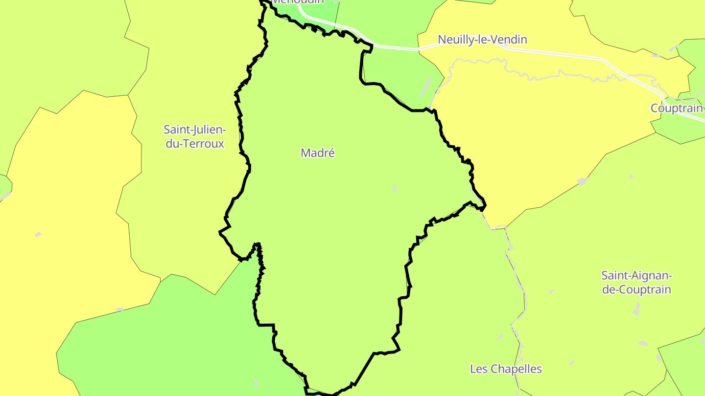 Carte des prix de l'immobilier Madré