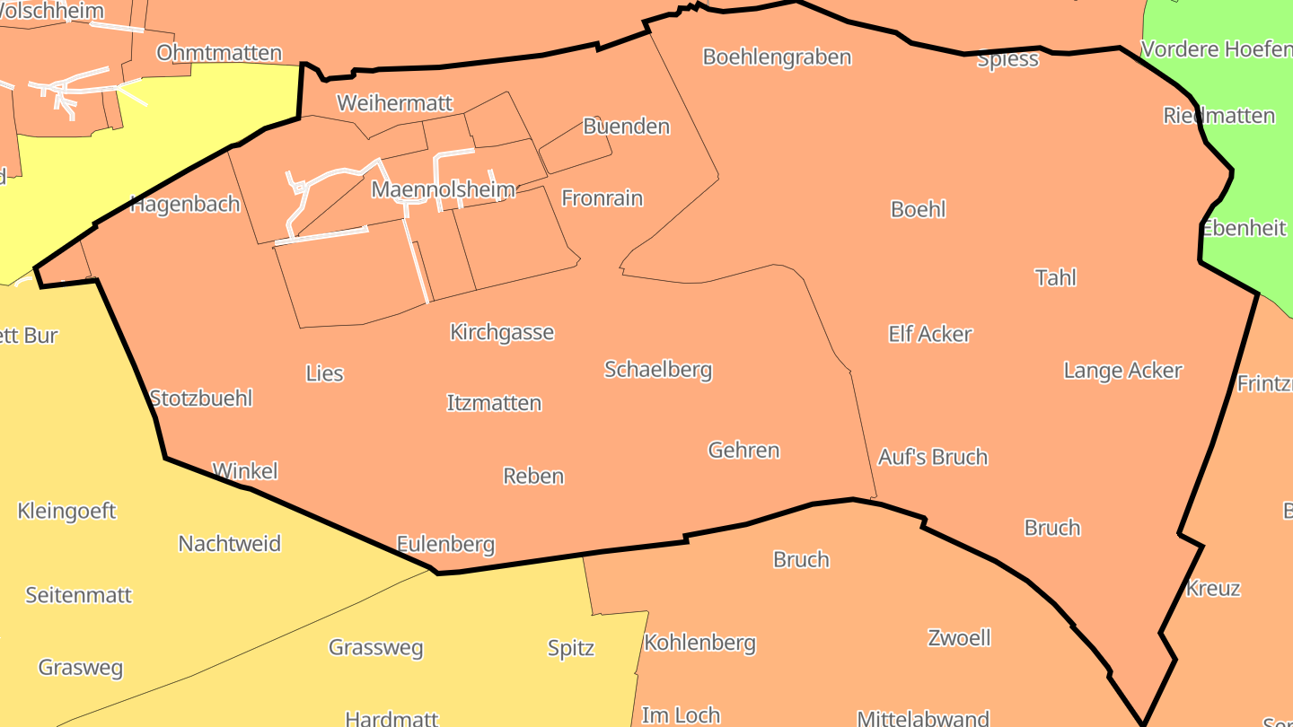 Carte des prix de l'immobilier Maennolsheim