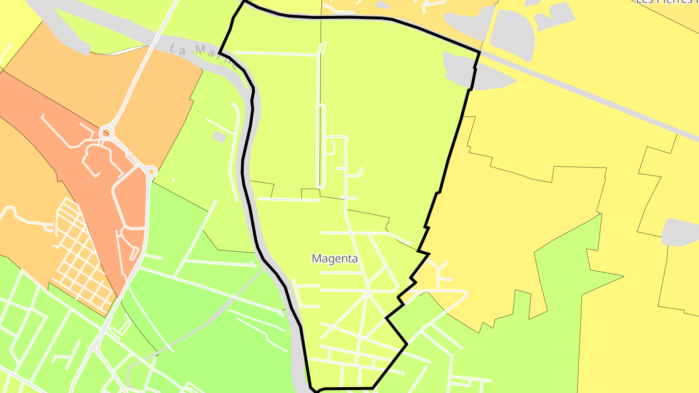 Carte des prix de l'immobilier Magenta