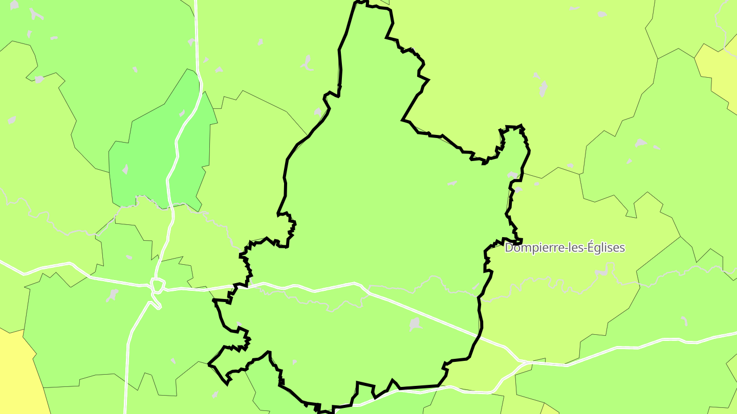 Carte des prix de l'immobilier Magnac-Laval