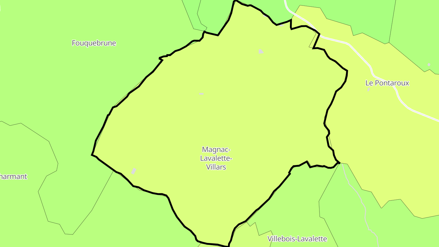 Carte des prix de l'immobilier Magnac-Lavalette-Villars