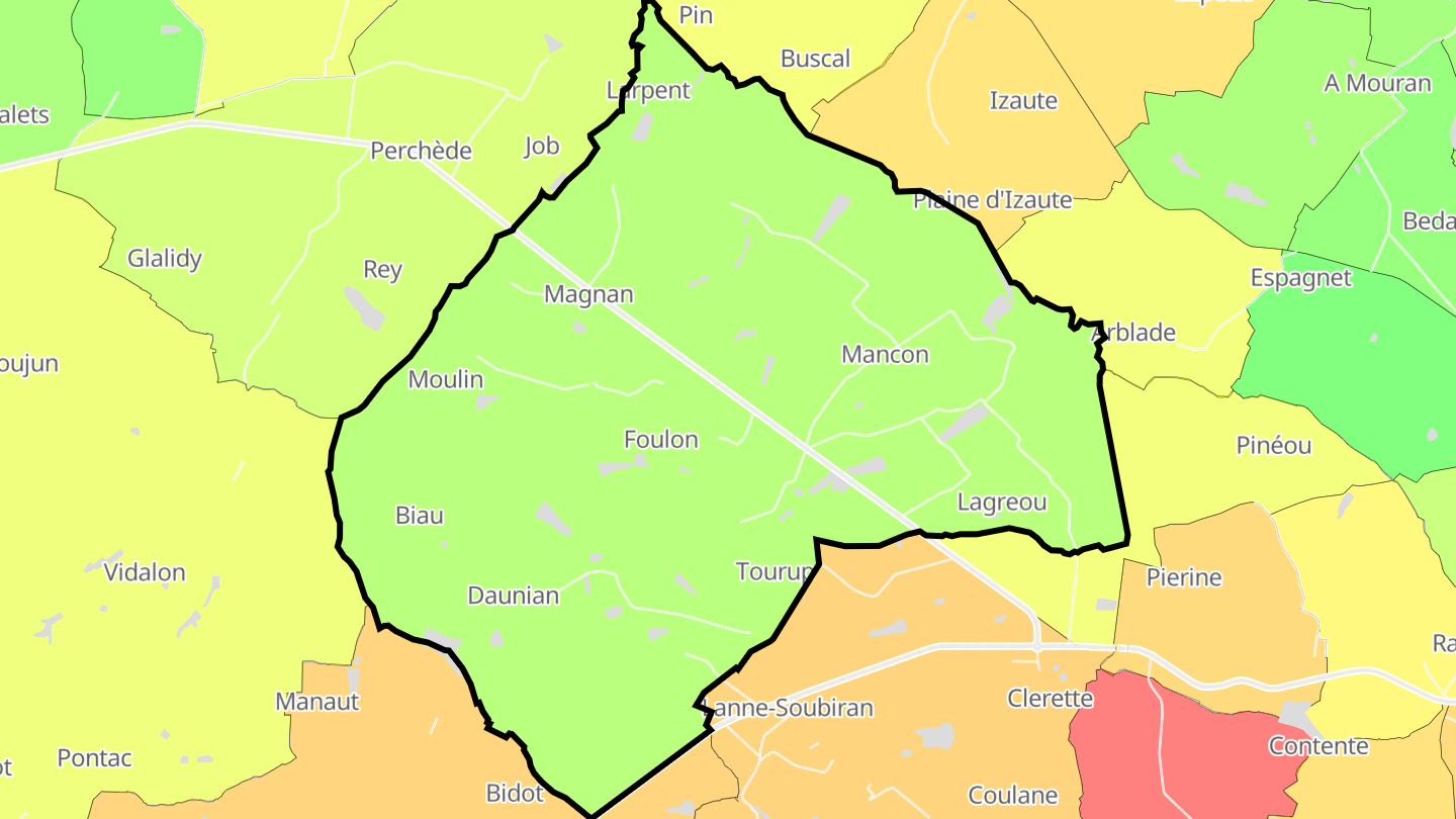 Carte des prix de l'immobilier Magnan