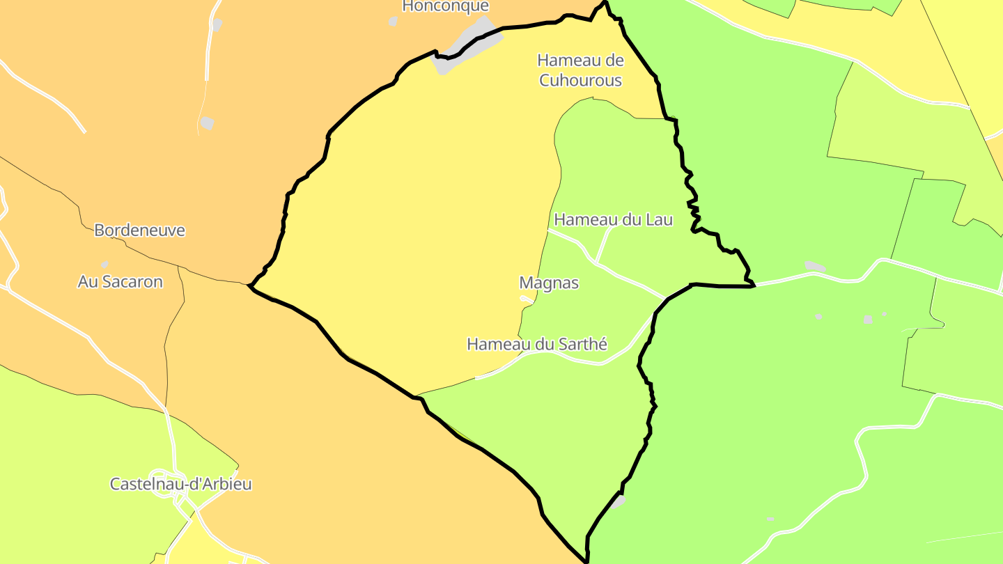 Carte des prix de l'immobilier Magnas