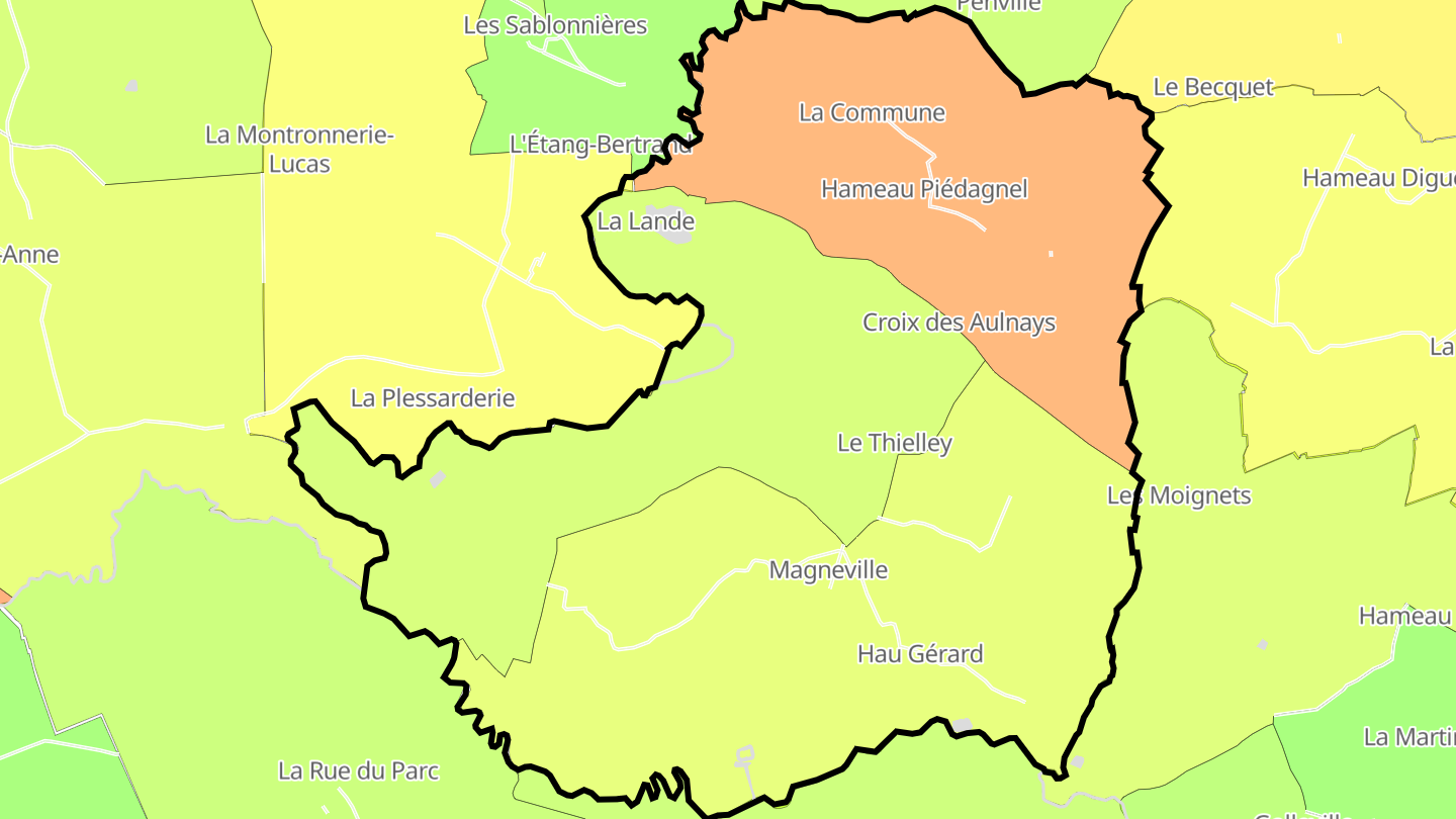 Carte des prix de l'immobilier Magneville