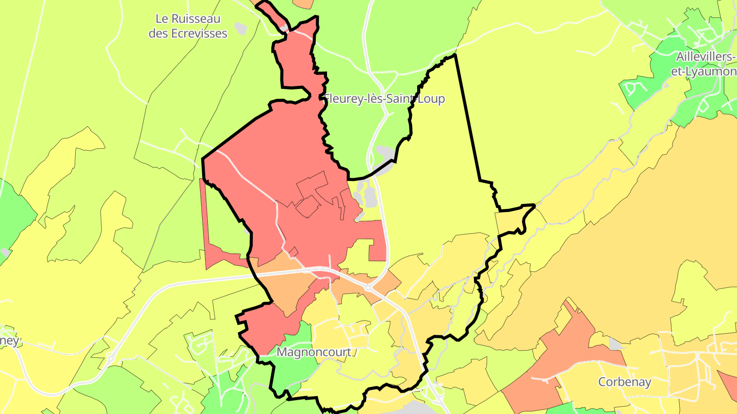 Carte des prix de l'immobilier Magnoncourt