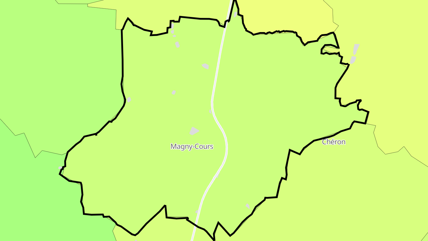 Carte des prix de l'immobilier Magny-Cours