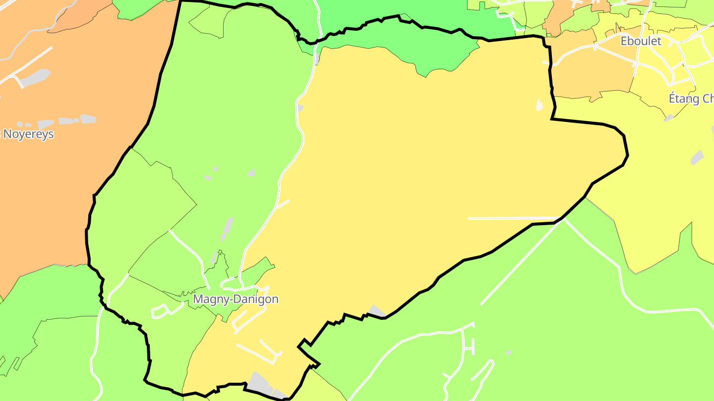 Carte des prix de l'immobilier Magny-Danigon