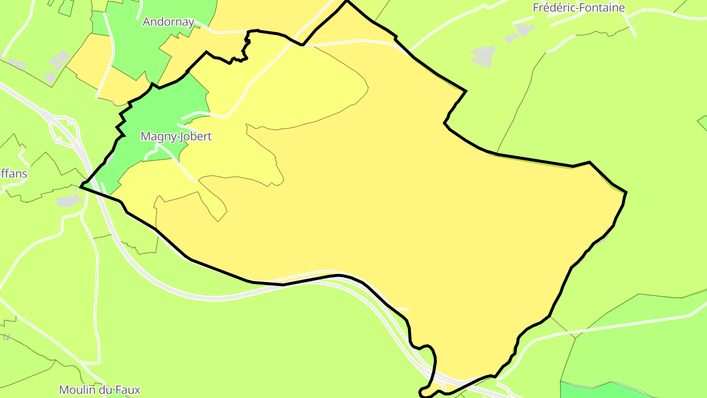 Carte des prix de l'immobilier Magny-Jobert