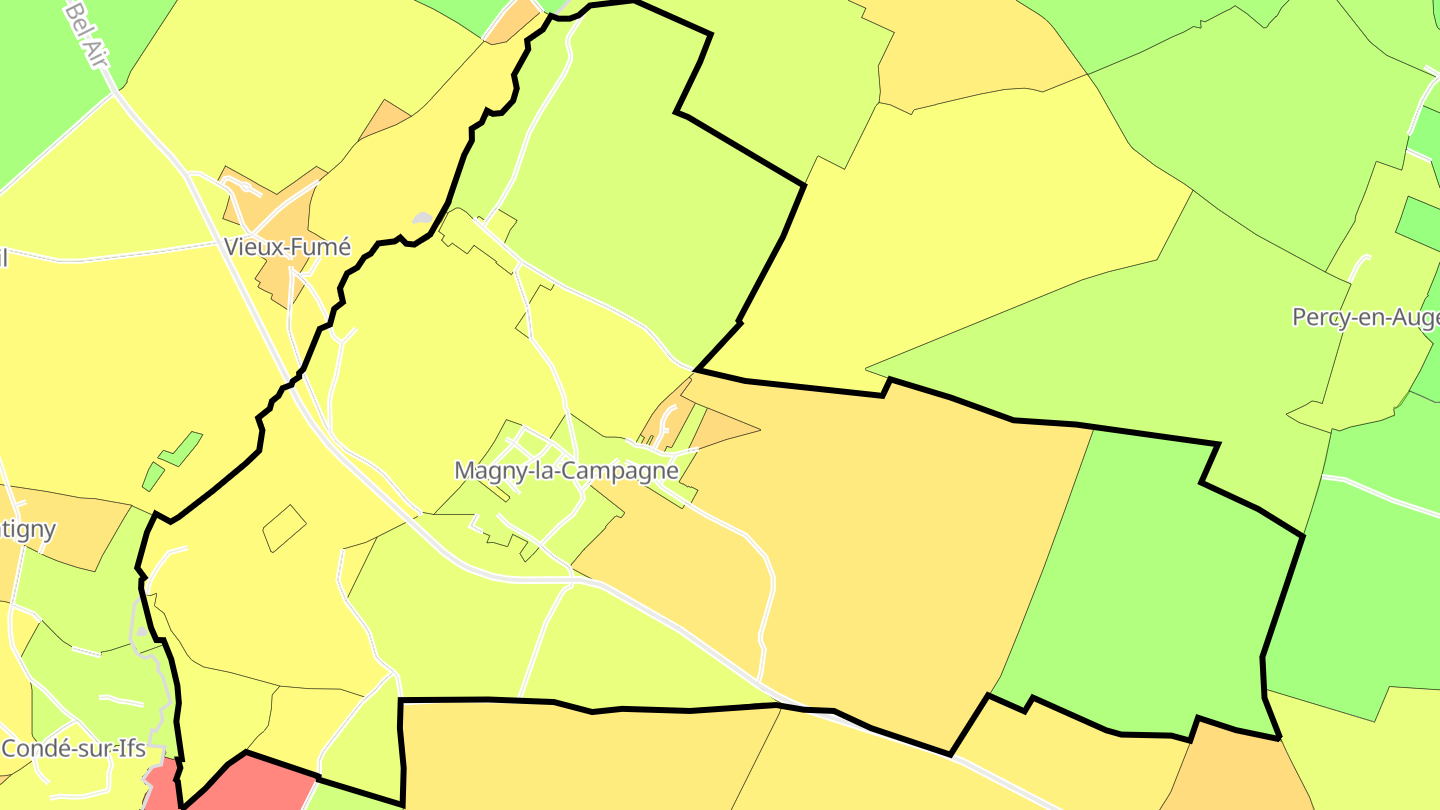 Carte des prix de l'immobilier Magny-la-Campagne