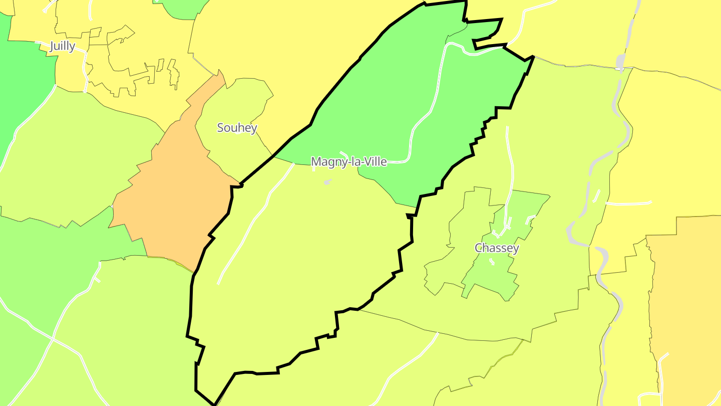 Carte des prix de l'immobilier Magny-la-Ville