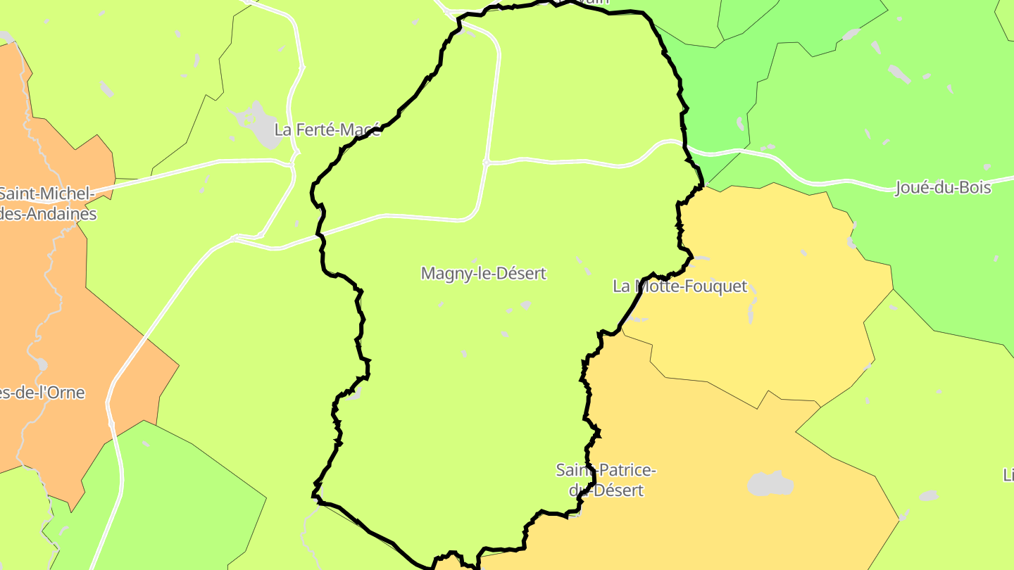 Carte des prix de l'immobilier Magny-le-Désert