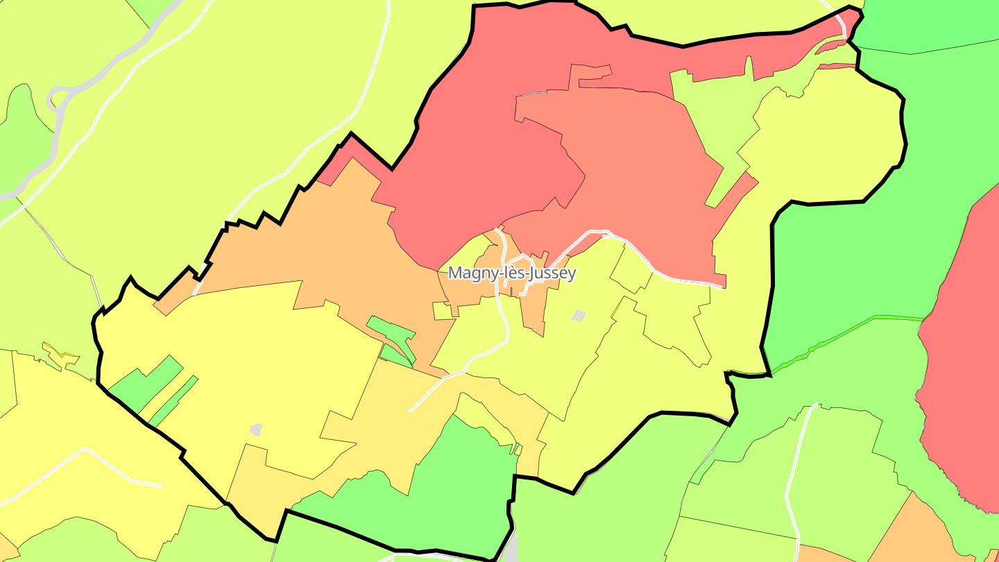 Carte des prix de l'immobilier Magny-lès-Jussey
