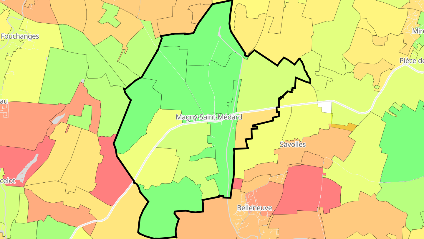 Carte des prix de l'immobilier Magny-Saint-Médard