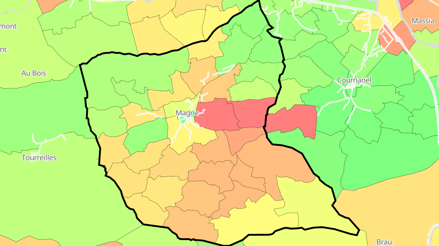 Carte des prix de l'immobilier Magrie