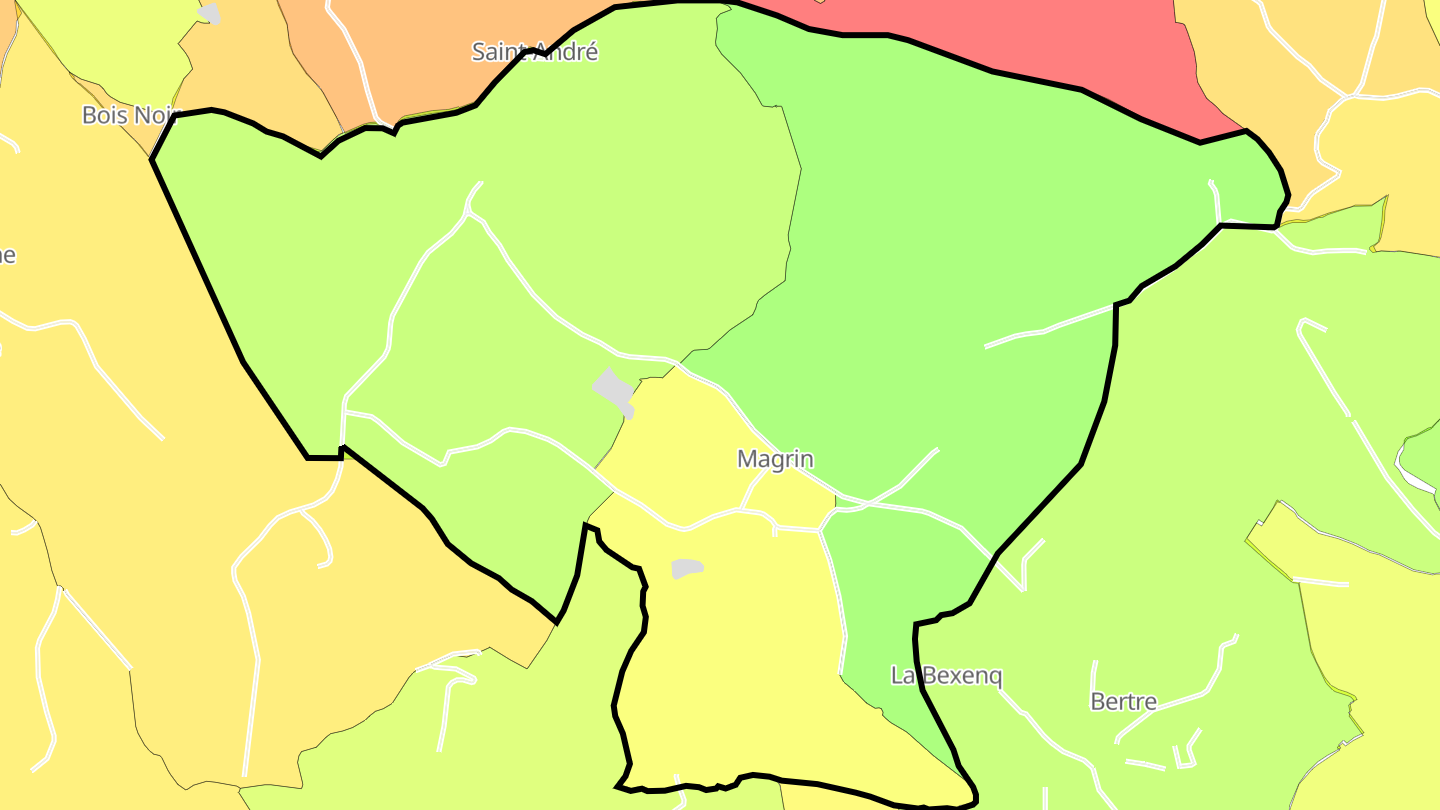 Carte des prix de l'immobilier Magrin