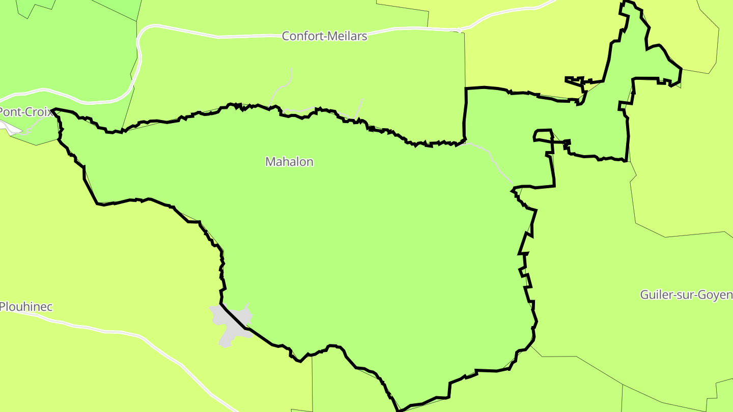 Carte des prix de l'immobilier Mahalon