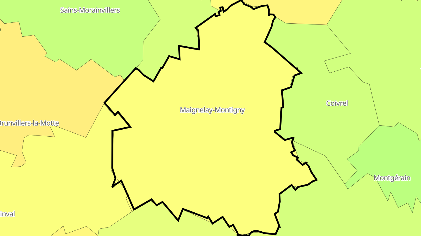 Carte des prix de l'immobilier Maignelay-Montigny