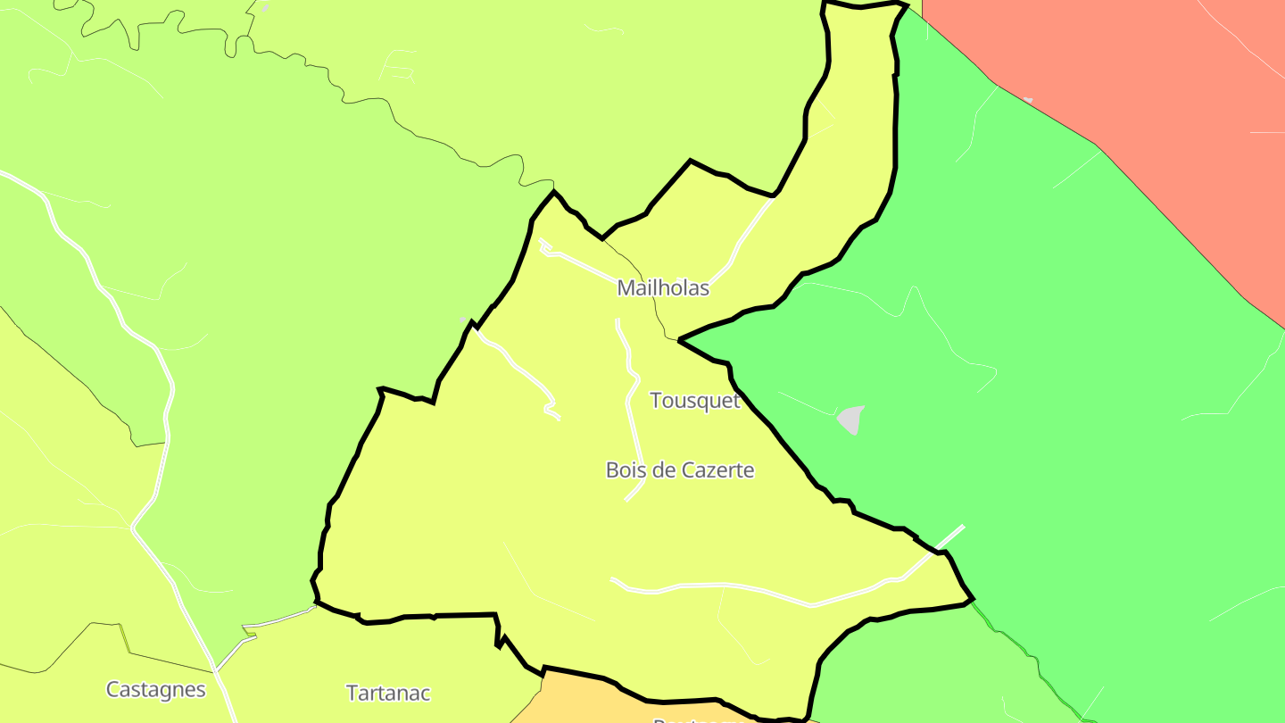 Carte des prix de l'immobilier Mailholas