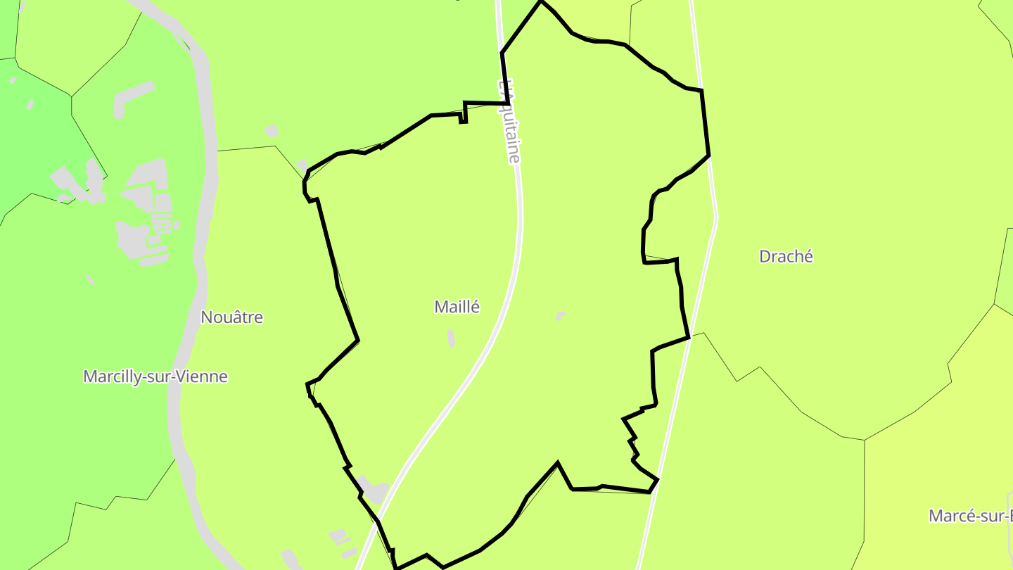 Carte des prix de l'immobilier Maillé