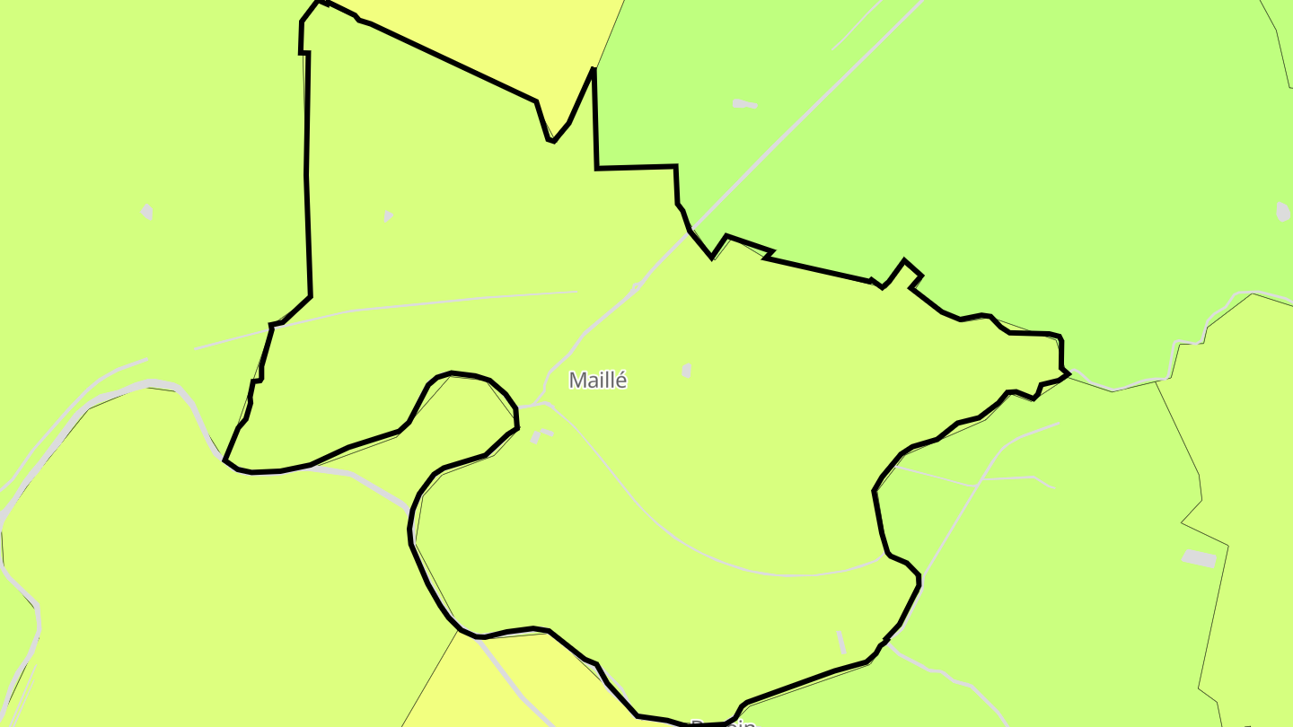 Carte des prix de l'immobilier Maillé