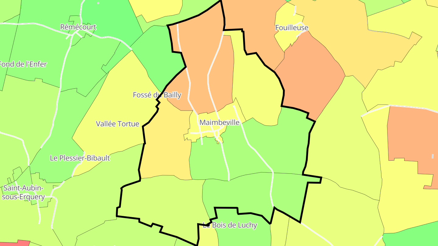 Carte des prix de l'immobilier Maimbeville