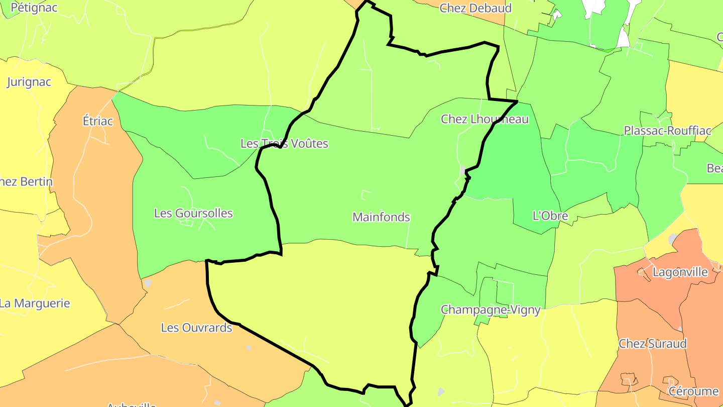 Carte des prix de l'immobilier Mainfonds