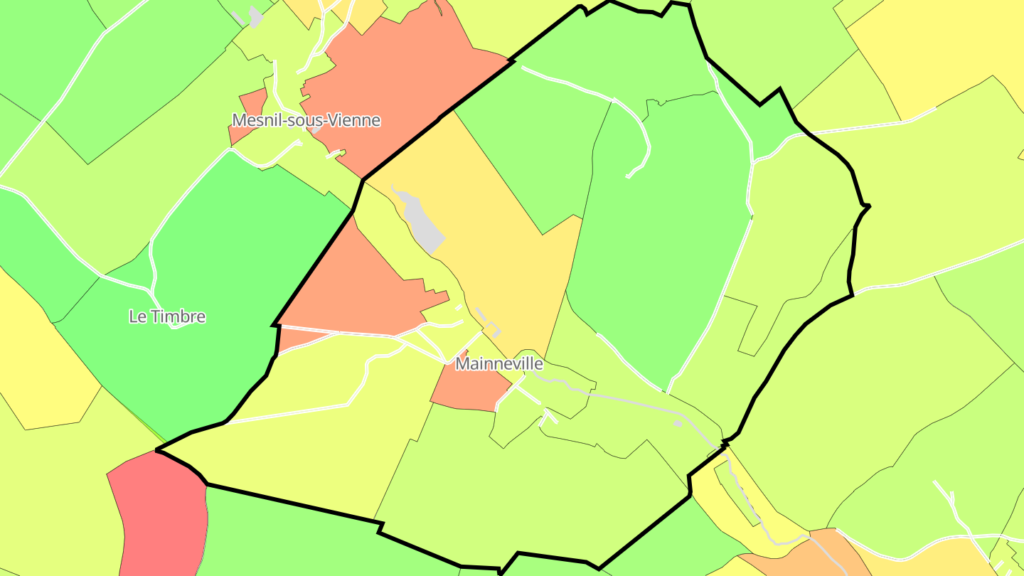 Carte des prix de l'immobilier Mainneville