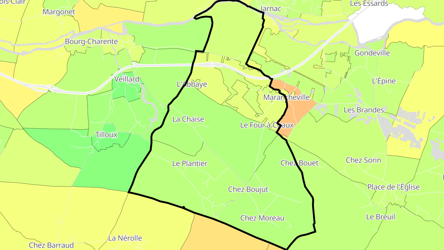 Carte des prix de l'immobilier Mainxe