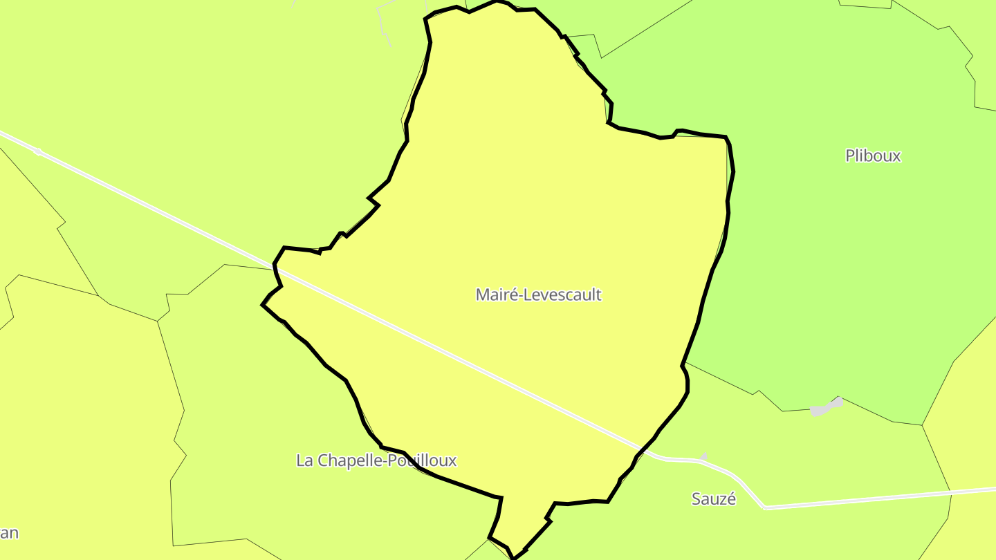 Carte des prix de l'immobilier Mairé-Levescault