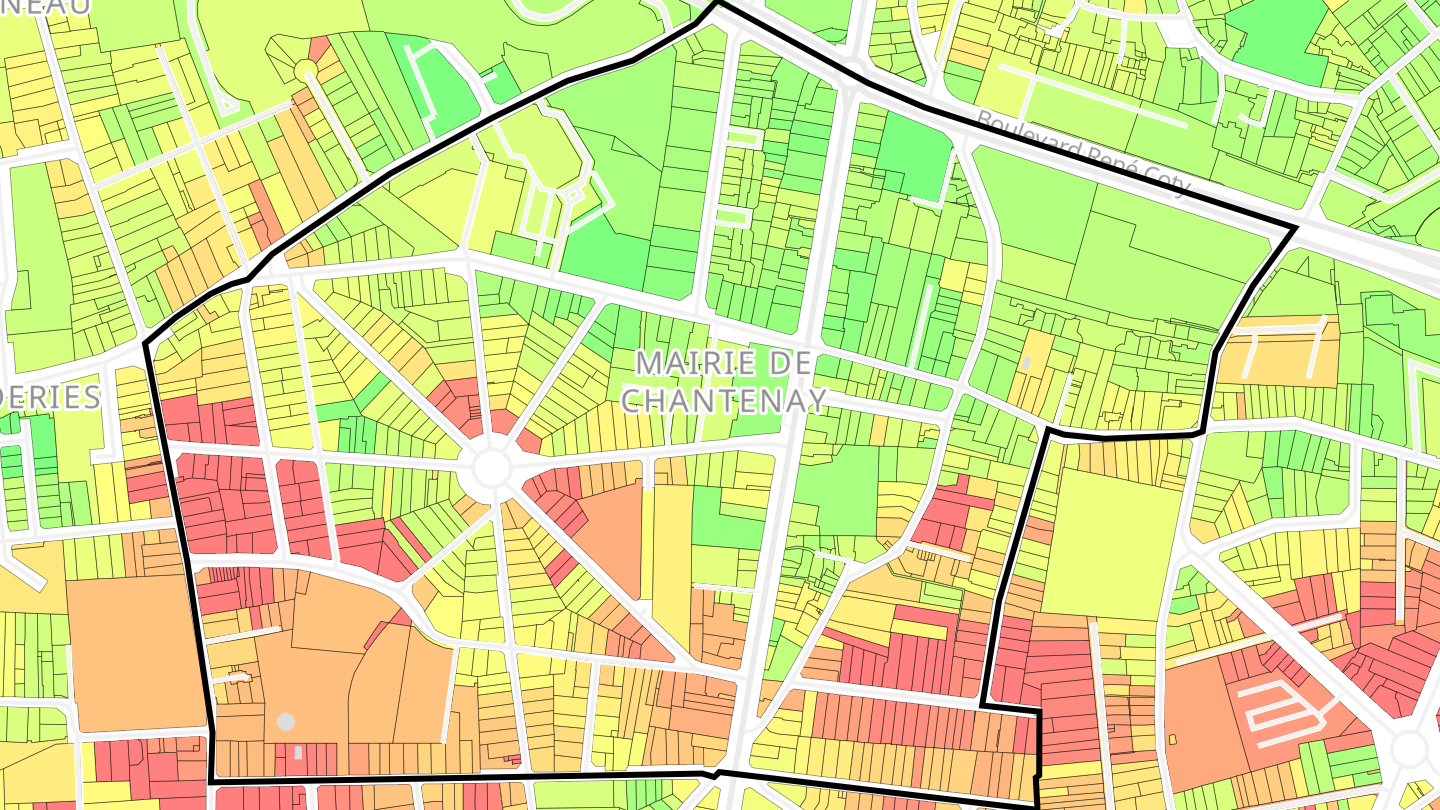 Carte des prix de l'immobilier Mairie de Chantenay