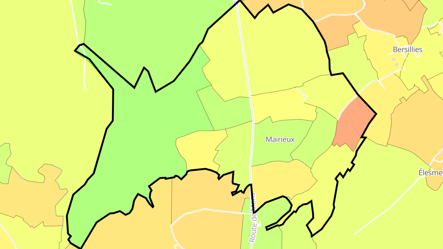 Carte des prix de l'immobilier Mairieux