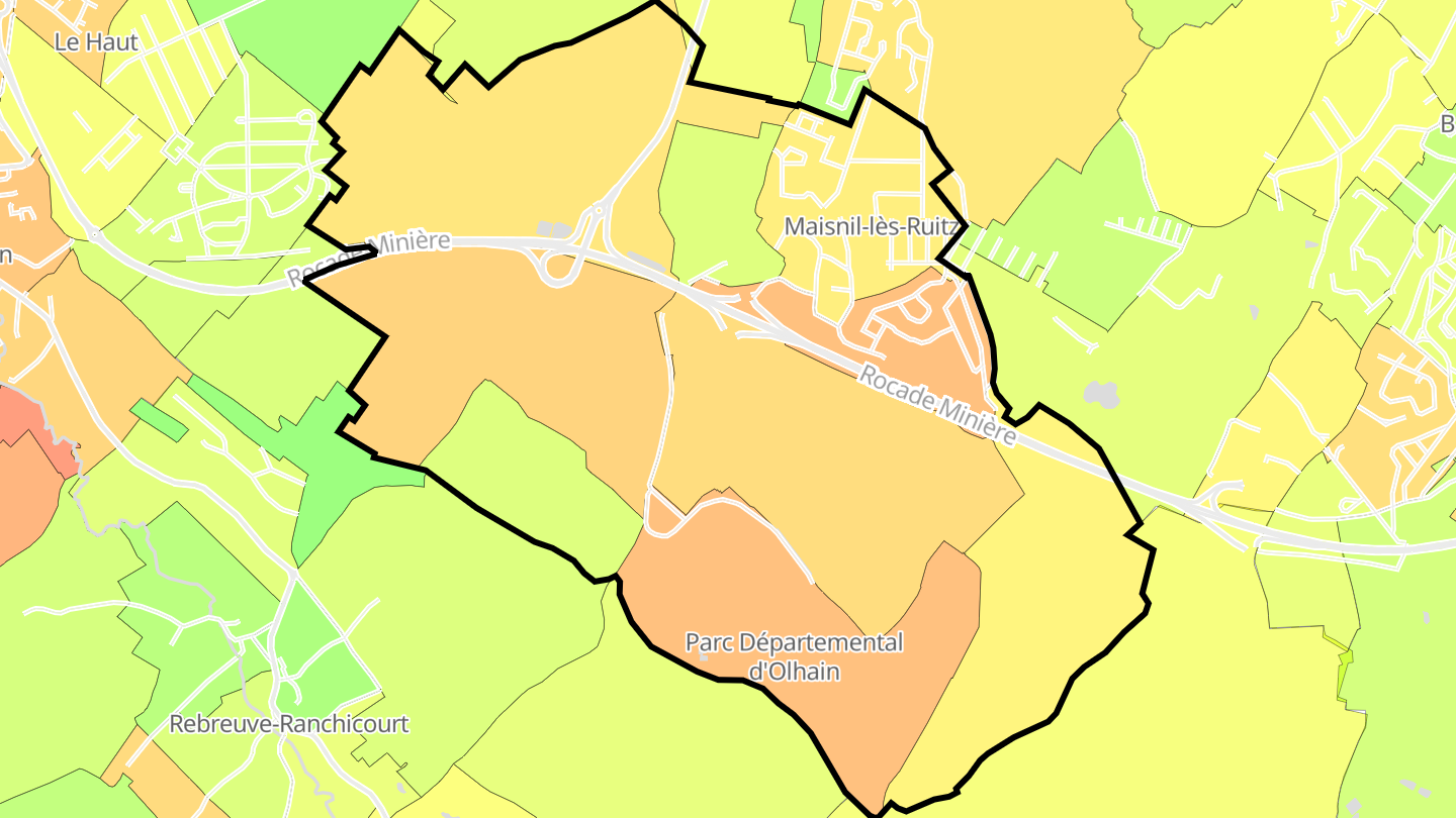 Carte des prix de l'immobilier Maisnil-lès-Ruitz