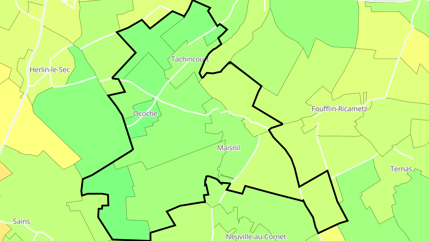 Carte des prix de l'immobilier Maisnil