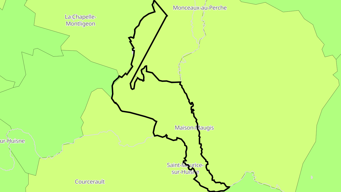 Carte des prix de l'immobilier Maison-Maugis