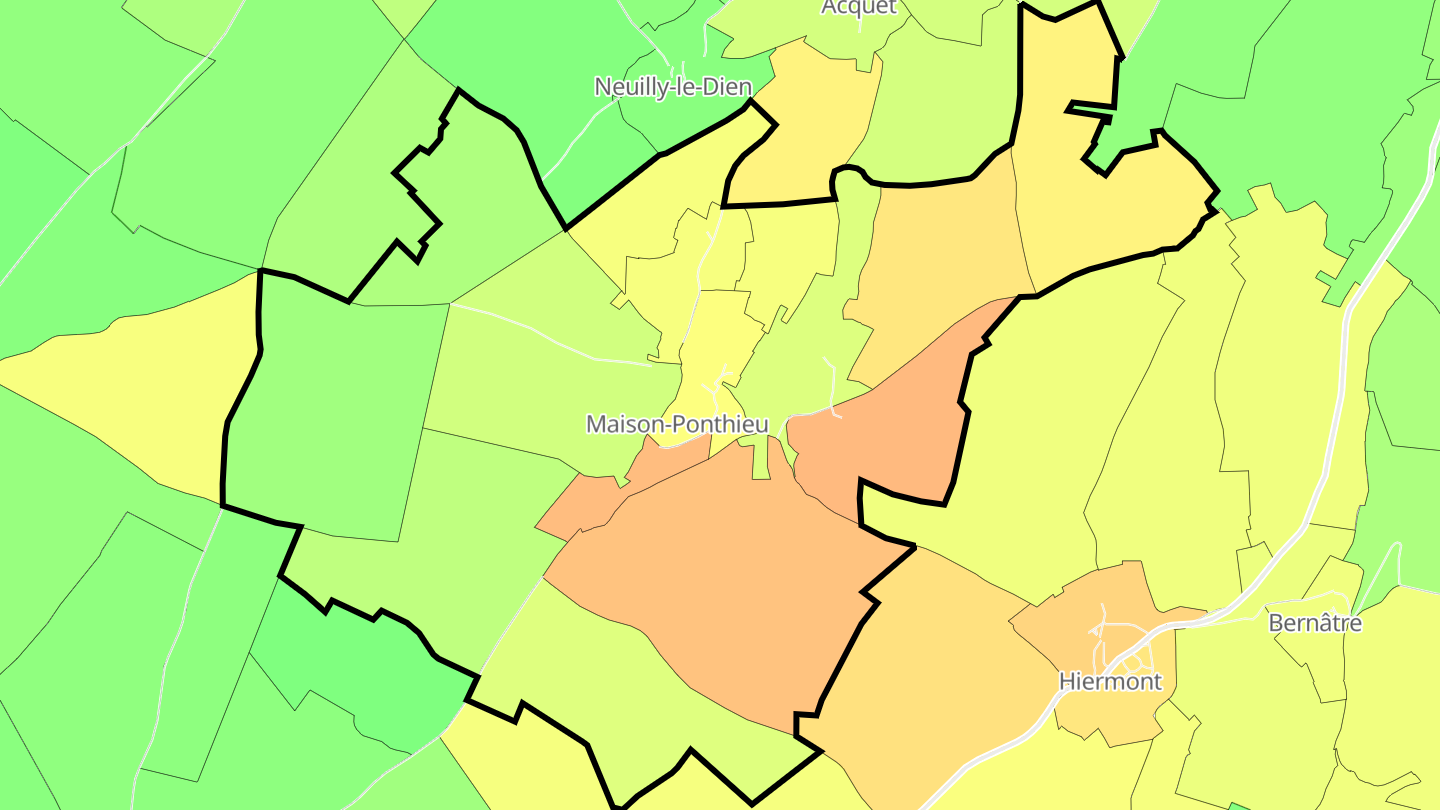 Carte des prix de l'immobilier Maison-Ponthieu