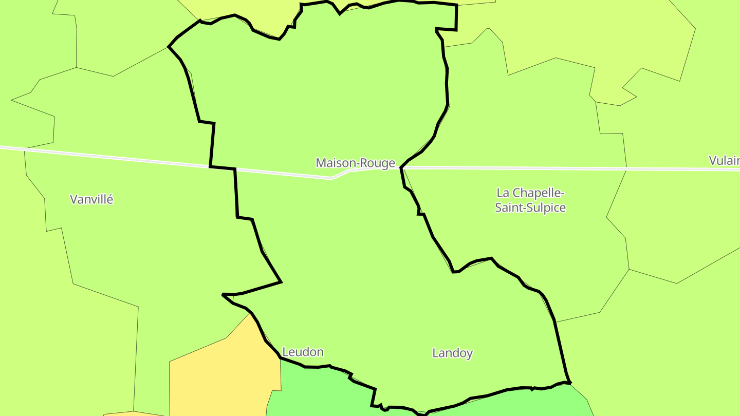 Carte des prix de l'immobilier Maison-Rouge