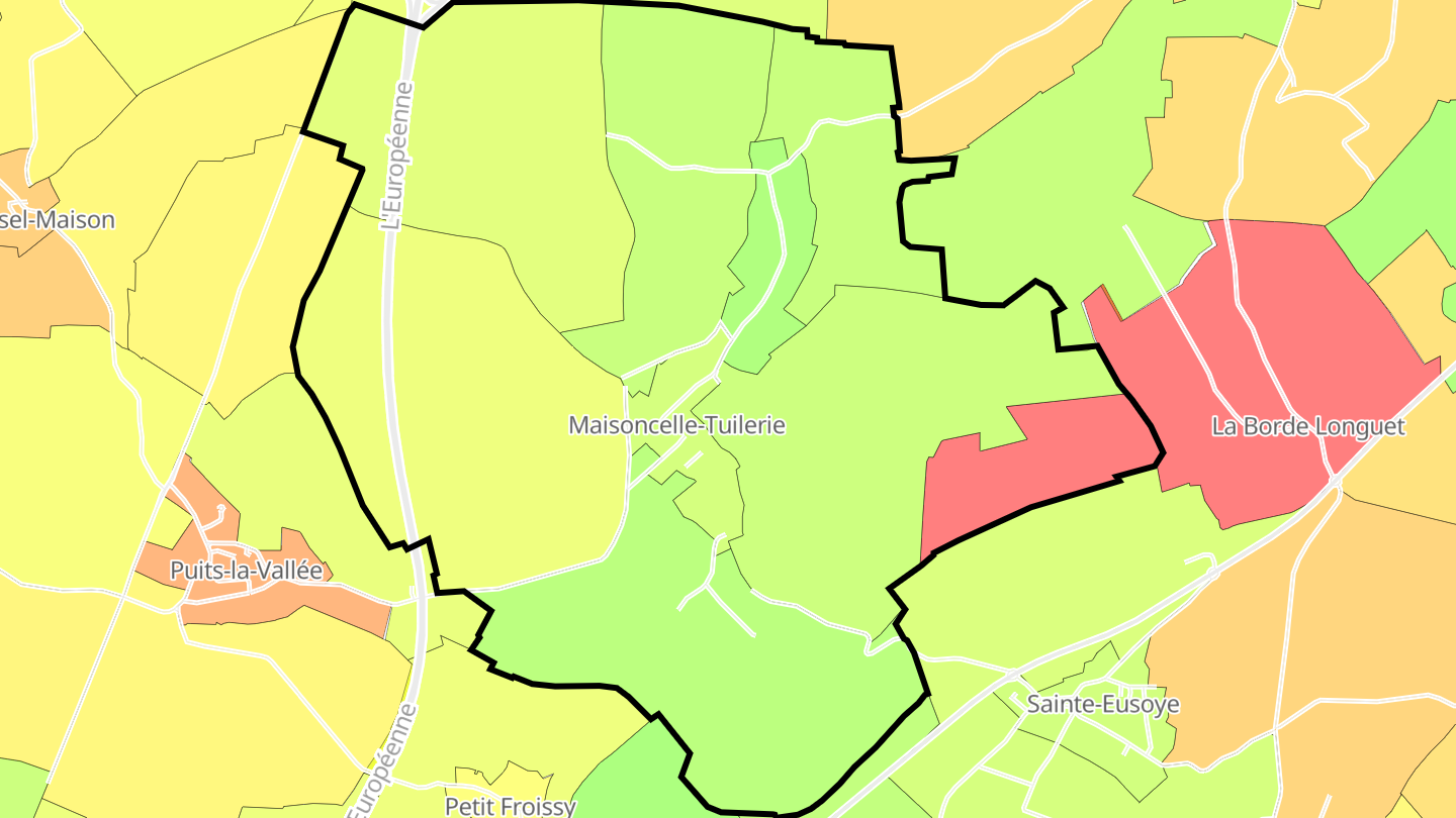 Carte des prix de l'immobilier Maisoncelle-Tuilerie