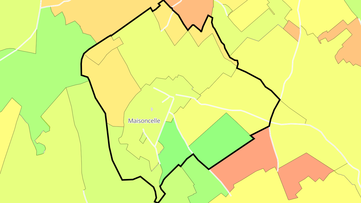 Carte des prix de l'immobilier Maisoncelle