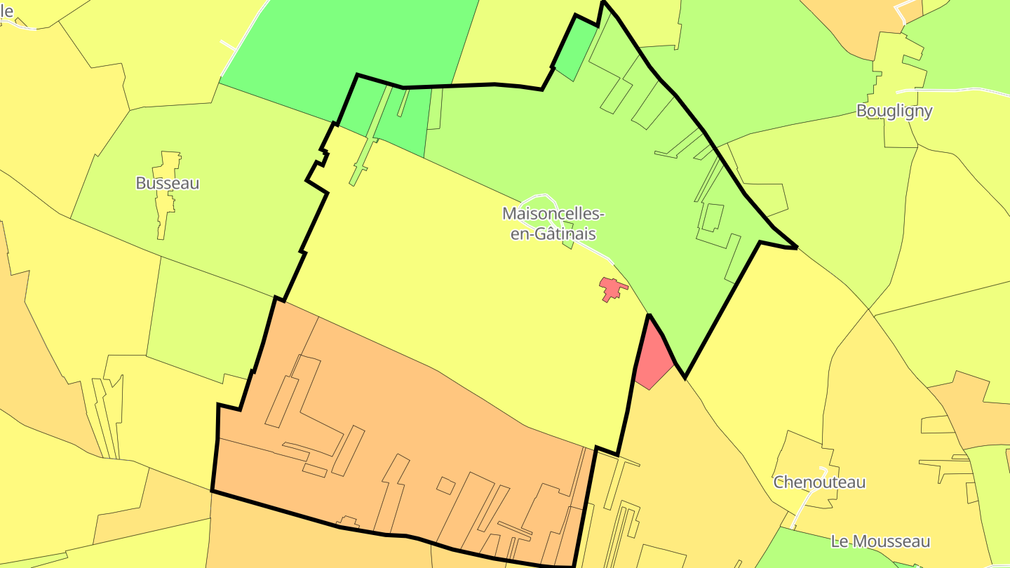 Carte des prix de l'immobilier Maisoncelles-en-Gâtinais
