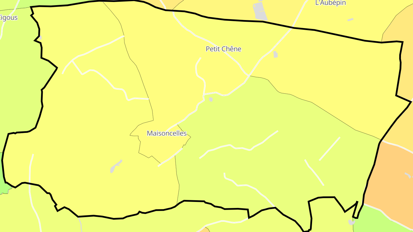 Carte des prix de l'immobilier Maisoncelles
