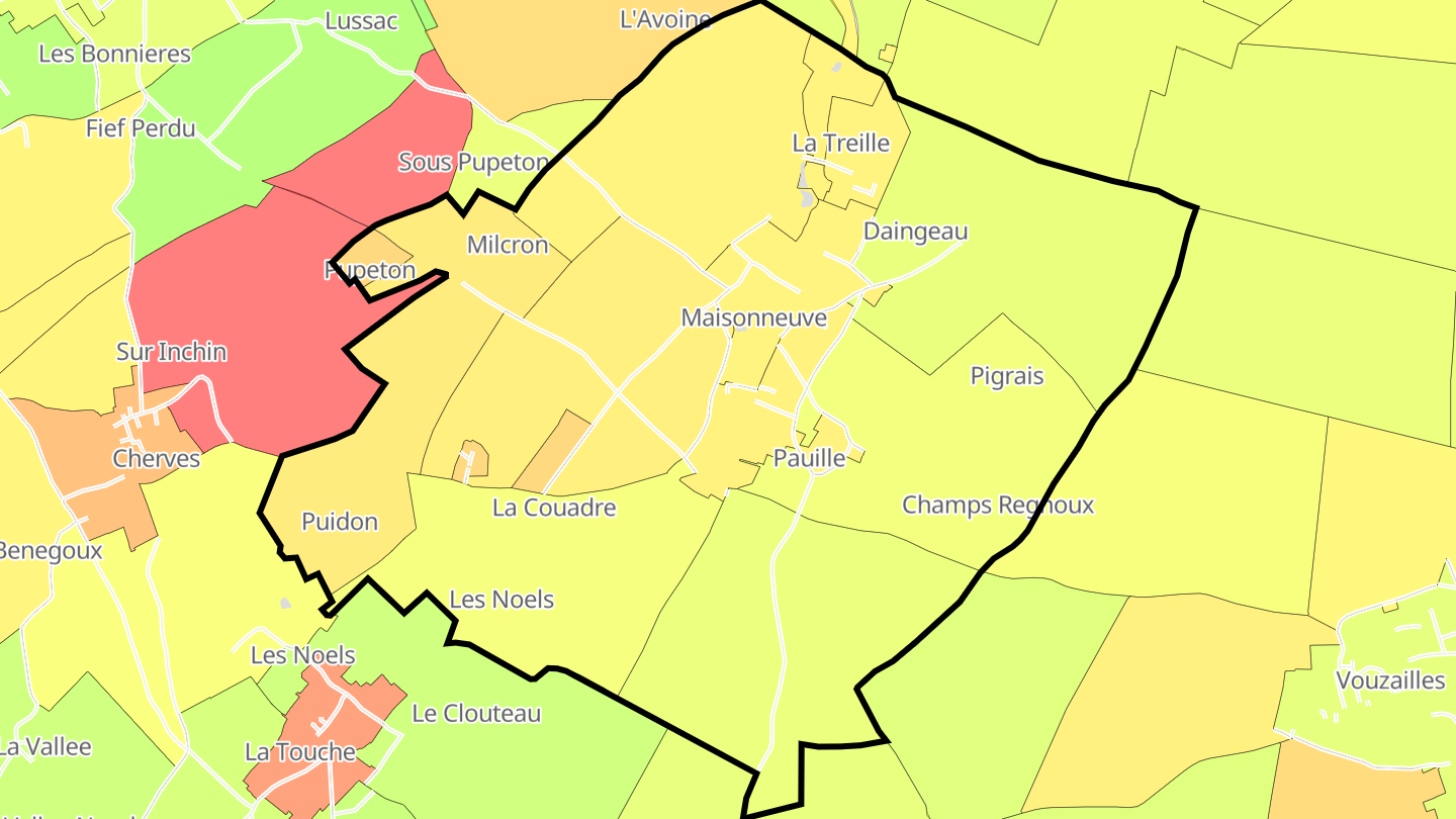 Carte des prix de l'immobilier Maisonneuve