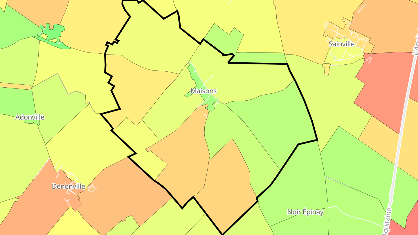 Carte des prix de l'immobilier Maisons