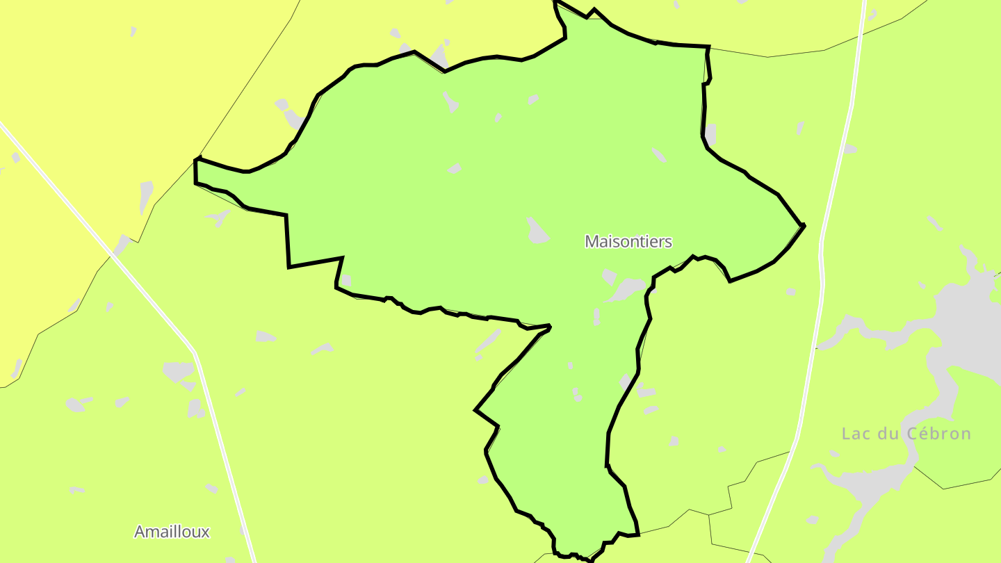 Carte des prix de l'immobilier Maisontiers