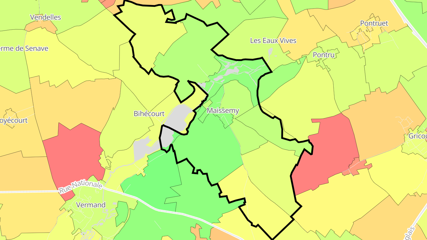 Carte des prix de l'immobilier Maissemy